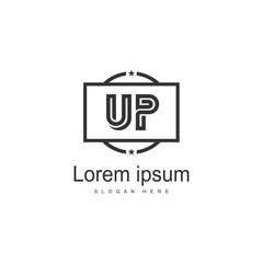 UP Letter Logo Design. Creative Modern UP Letters Icon Illustration