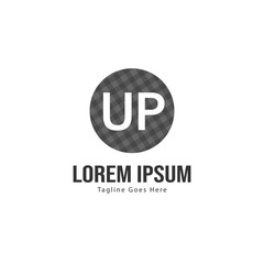 UP Letter Logo Design. Creative Modern UP Letters Icon Illustration