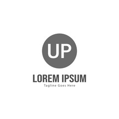 UP Letter Logo Design. Creative Modern UP Letters Icon Illustration