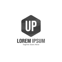 UP Letter Logo Design. Creative Modern UP Letters Icon Illustration