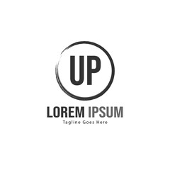 UP Letter Logo Design. Creative Modern UP Letters Icon Illustration