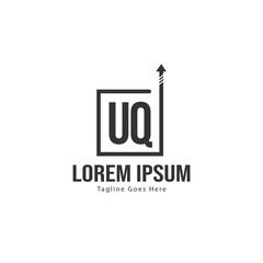 UQ Letter Logo Design. Creative Modern UQ Letters Icon Illustration