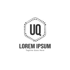 UQ Letter Logo Design. Creative Modern UQ Letters Icon Illustration