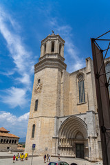 Fototapeta na wymiar Cathedral of Girona in Catalonia, Spain