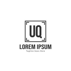 UQ Letter Logo Design. Creative Modern UQ Letters Icon Illustration