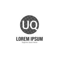 UQ Letter Logo Design. Creative Modern UQ Letters Icon Illustration
