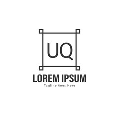 UQ Letter Logo Design. Creative Modern UQ Letters Icon Illustration