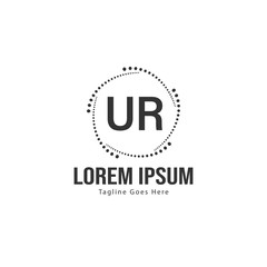 UR Letter Logo Design. Creative Modern UR Letters Icon Illustration