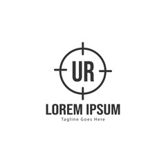 UR Letter Logo Design. Creative Modern UR Letters Icon Illustration