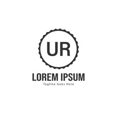 UR Letter Logo Design. Creative Modern UR Letters Icon Illustration