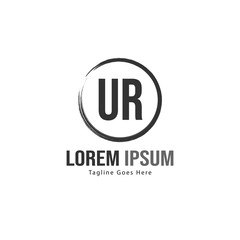 UR Letter Logo Design. Creative Modern UR Letters Icon Illustration