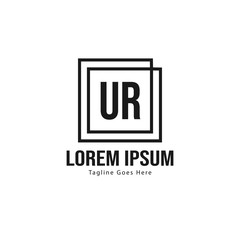 UR Letter Logo Design. Creative Modern UR Letters Icon Illustration