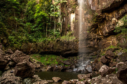 Base Of The Waterfall In Nightcap National Park NSW