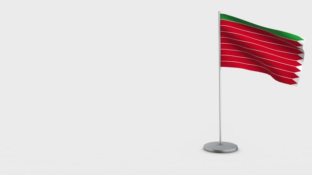 Zamora waving flag animation on Flagpole.