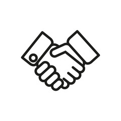 Linear icon of a handshake