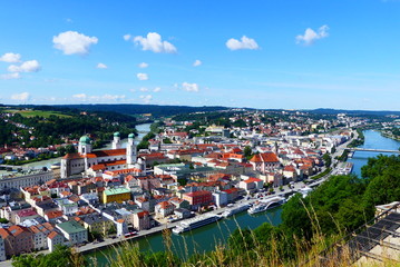 Naklejka premium Drei Flüssestadt Passau