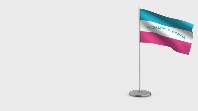 Espirito Santo waving flag animation on Flagpole.
