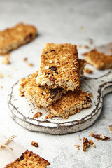 useful oat bar with dried fruits