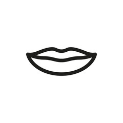 Lip icon. Linear vector illustration