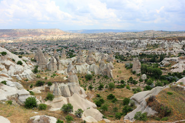 Fototapeta na wymiar Panoramic view of Göreme. Cappadocia, Central Anatolia, Turkey.