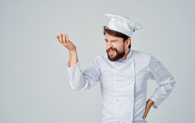 chef holding blank sign