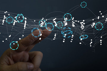 Abstract technology geometric and data