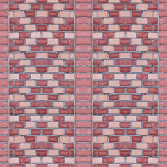 Seamless photo pattern of red bricks asian rhombus.