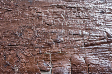 Old brown cracked paint, texture