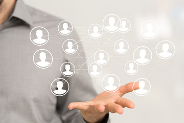 connection concept 3d networking tech