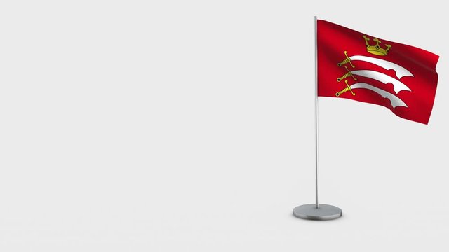 Middlesex waving flag animation on Flagpole.
