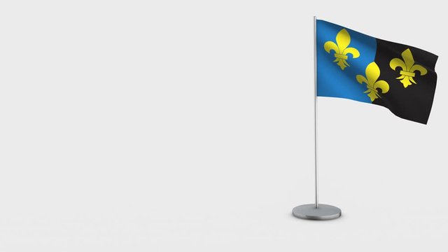 Monmouthshire waving flag animation on Flagpole.