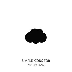 A cloud icon vector. A cloud vector graphic illustration. A symbol of a cloud