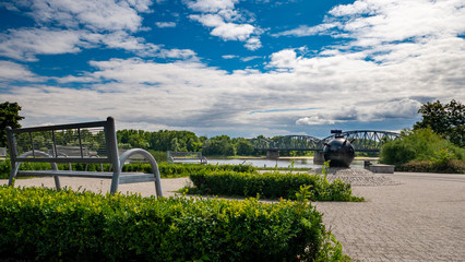 Square of officer navy school at Philadelphia boulevard in Torun, Poland.