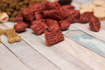 Pet food, snacks for dogs