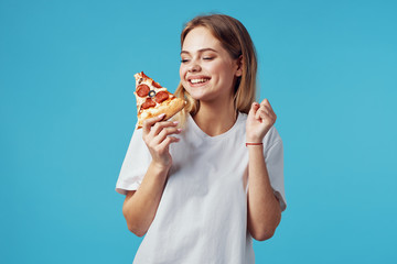 young woman with cake