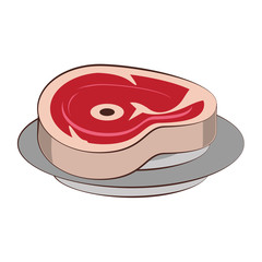 Barbecue beef cut of meat food isolated
