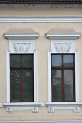 Fototapeta na wymiar old window, old architecture in Bistrita, ROMANIA,2019