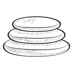 Sketch of pile of spa stones - Vector