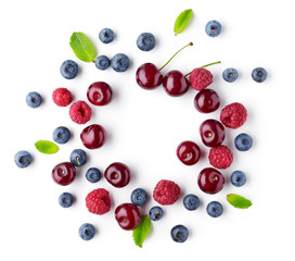 Naklejka na ściany i meble composition of fresh berries