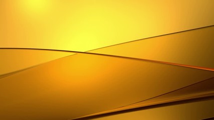 Beautiful abstract gold wave animation background. Abstract smooth flying flow golden lines. Gold, brown or yellow template. seamless looping animation