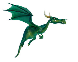 Fototapeta premium dragon cartoon thinking