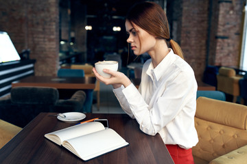 young man in cafe
