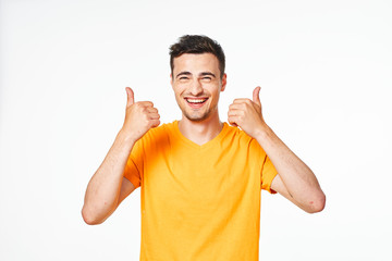 Fototapeta premium young man with thumbs up