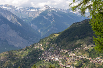 Fototapeta na wymiar Iserables village, Canton of Valais, Switzerland