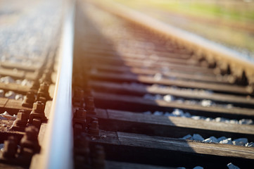 Railway crossroads. Choosing right way, making decision concept.