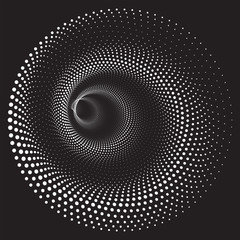 Dotted Halftone Vector Spiral Pattern or Texture