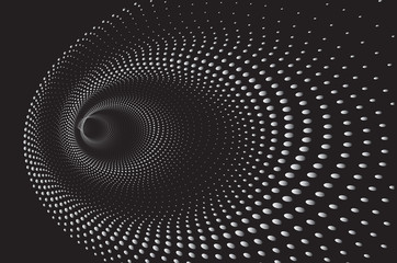 Dotted Halftone Vector Spiral Pattern or Texture