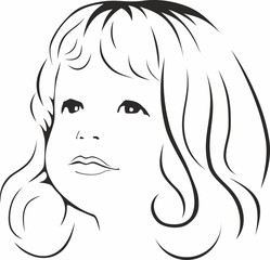 face girls child, beautiful expressive eyes