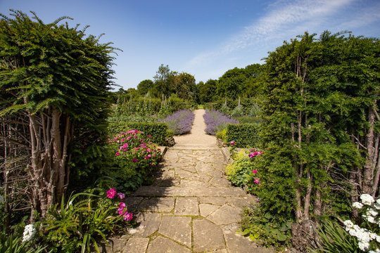 Path to kitchen garden Tintinhull gardens