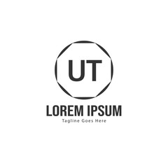 UT Letter Logo Design. Creative Modern UT Letters Icon Illustration